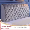 Thicken Plush Quilted Head Cover King Queen Size All-inclusive Universal Hoofdeboard Bed Back Soft Velvet Protector 220208