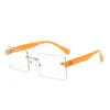 Erkek Kadın Lüks Tasarımcı Güneş Gözlüğü Moda Squre Güneş Gözlük Erkekler Için Çerçevesiz Adumbral UV400 JC310 Kılıfı Geliyor