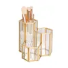 glass makeup brush holder