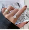 Ins Niche Simple Lava Glacier Zircon Irregular Ring Female Style Style Light Luxury Fashion Index Finger Molebly238J