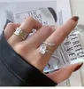 Ins Niche Simple Lava Glacier Zircon Irregular Ring Female Style Style Light Luxury Fashion Index Finger Molebly238J