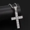 Кулон Ожерелья Hiphop Square Zircon Cross Ожерелье Унисекс Пара Мода Ювелирные Изделия