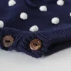 Baby gebreide bodysuits handgemaakte wol bal meisje kawaii Europese stijl meisjes winter warme kleding 210702