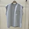 Nomikuma Sommar Ärmlös O-Neck Tshirts Causal Korean Pocket T Shirt Kvinnor Solid Grafisk Tee Mujer Camisetas 6H042 210427