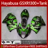 Hayabusa Corps Pour SUZUKI GSXR 1300CC GSX R1300 1300 CC 1996-2007 74No.185 GSX-R1300 GSXR-1300 2002 2003 2004 2005 2006 2007 GSXR1300 96 97 98 99 00 01 Carénage Flammes vertes