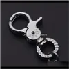 Keychains Aessories Drop Delivery 2021 Stainless Steel Hip Hop Fashion Men Women Keychain Anti-Lost Long Ring Metal Car Key Chain Bag Charms