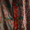 Johnature femmes imprimer Floral Trench Vintage manteaux automne aléatoire Patchwork lâche Style chinois coton lin Trench Coat 220115