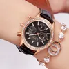 LIGE Top Luxus Marke Frauen Uhren Freizeit mode Leder Quarz Damen Diamant Kleid uhr Weiblichen geschenk Relogio Feminino + Box