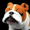 Cute Realistyczne Bulldog Bulldog Wypchany Pluszowe Zabawki Symulacja Przytulnie Miękkie Realistyczne Tygrys Dog Doll Zwierząt Boże Narodzenie Dzieci Gifts Q0727