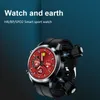 Smartwatch Android iOS Men Smart Watch Fitness Tws Bluetooth Earphone Ring PASHRAISE Blodtryck Syre Monitor Earpiece Smartwatch 2 i 1 Sport Smartwatches