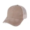 포니 테일 모자 9 색 씻어 메쉬 다시 레오파드 카 모 할로우 지저분한 롤빵 야구 모자 트럭 모자 CYZ3153