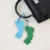 Keychains Wholesale Custom Made Genuine Natural Leather Oman Map Keychain Ladies Backpack Pendant Women Bag Charm DZ0401 Fred22