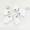 Valp Keychain Party Favor Sublimation MDF Nyckelring för Kvinnor Paw Print Wooden Nyckelringar Kreativ hund Tagg