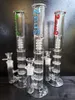 Straight Tube Glass Bong Triple Layer Comb Perc Hookah Percolator Water Pipes Ice Catcher Heady Oil Dab Rig hot selling