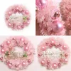 Christmas Ball Wreath 30cm Christmas Decoration Pink Wreath Shopping Mall Hotel Window Ornament Wreath H1020