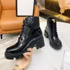 Fashion Diamonds Real Leather Boots Designer Ladies Korte Boot Cluxury Bee Dames schoenen enkel laarsjes hoge hakken 6 cm jurk trouwschoen