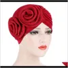 Beanie / Chapéus Chapéus Chapéus Chapéus, Lenços Luvas Moda Aessórios Entrega 2021 Estilo Turbante Nó Índia Cap Hijabs Lenço Muçulmano Big FL