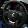 DIY aangepaste lederen hand genaaid auto stuurwielafdekking antislip en ademend voor Lexus NX200 / ES300 / 240 / RX270 is / LS / GS