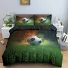 Conjunto de cama de futebol 3D Conjunto de edredão de futebol Billwcase 210615