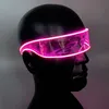 Accessoires de costume Neon EL Lunettes Glowing EL Wire Party Lunettes Clignotant LED Lunettes de soleil Lumineux Rave Costume Lunettes De Mariage Anniversaire Dec