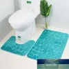 2 stks / set Fleece Bath Mat Sets 3D Cobblestone Tapijt Toilet Decor Mat Badkamer Antislip Vloer Matten Absorberende Tapijten Europa Amerika Fabriek Prijs Expert Design Quality