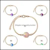 Charm Bracelets Jewelry Mermaid Shining Fish Scale For Women Healing Stone Gold Sier Chains Fashion In Bk Drop Delivery 2021 Fnu9Z