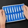 5PCS Rubber Flat Eyebrow Tattoo Practice Skin Fake Eye Brow Blue Silicone Permanent Makeup For Beginners Excellent Cosmetic Supplies
