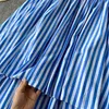 Singreiny Women Retro Stripe Strip Klänning Chic V Nacke Ärmlös Backless A-Line Dresses Sommar Sexig Av Axel Oregelbunden Klänning 210419