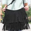Sale Women wallet Tassel Fringe Suede Shoulder Messenger Bag Ladies Crossbody Handbag Purse Black Brown Gray Zhouzhoubao123