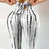 Imprimé léopard Femmes Leggings Floral Stretch Long Pantalon Élastique Taille Haute Scrunch Butt Leggings Workout Respirant Leggins 3XL 210928