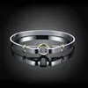 Mode ronde vorm zilveren armband 925 Sterling Gold Bangle geschenken voor vrouwen inte22