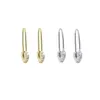 Stud Arrival Tiny Cute 925 Sterling Silver Cz Paved Safety Pin Long Earrings Ear Threader Fashion Jewelry Exquisite