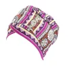 Beanie/Cranio Berretti Musulmano Coda Lunga Copricapo Turbante Per Le Donne Stampa Africana Hijab Sciarpa Cappello Copricapo Ebraico Signore Arabe testa