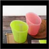 Tools Kitchen, Dining Bar Home & Garden Drop Delivery 2021 250Ml Food Semi-Permeable Double-Scale Sile Cup Graduated Beaker Cooking Baking Ki