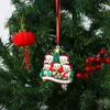 Party Supplies Merry Christmas Ornament DIY Greetings Quarantine XMAX Pandemic Social Distancing Tree Pendant gift Accessories