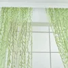 Cortina pura de vime janela francesa estilo pastoral flores impressas cortinas de gaze tela para sala de estar quarto decoração de casa3153