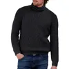 Men's Sweaters Men's 2022 Autumn And Winter Turtleneck Sweater Solid Color Long-sleeved Knitted Pullover Plus Size
