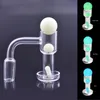 Glow in the dark Terp Slurper Smoking Quartz Banger With Pill Glass Marble Ruby Pearls Terp Vacuum Nails For Water Bongs Dab Rigs