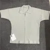 T-shirts pour hommes Vintage HOMME PLISSE T-shirt Hommes Femmes 1: 1 - Plis de qualité Style d'été plissé Tops1