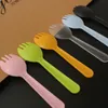 홈 일회용 플라스틱 아이스크림 숟가락 차 숟가락 미니 크기 Flatware 칼 붙이 베이비 샤워 파티 용품 크리스마스 RRD11626