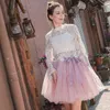 7Layered 50cm Tutu Tulle Kjolar Kvinnor Hög midja Swing Dolly Ball Gown Underskirt Mesh Summer Midi Skirt Faldas Saias Jupe G220309