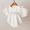 幼児の幼児の女の子ロンパース夏のファッションブラウストップス210529