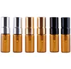 2022 NEW 3ML 5Ml Amber Spray Perfume Bottle Empty Brown Parfum Sample Glass Atomizer Bottles Dia 14mm