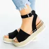 Plus Size Women Sandals Wedges Shoes For High Heels Summer Chaussures Sandalia Femme Platform Y0721