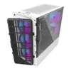 Darkflash DLV22ゲームコンピュータケースATX / M-ATX / ITX支持右側ドア開閉用防塵ネットホワイト