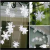 1 corda decorazioni per l'albero di Natale ornamenti pendenti appesi decorazione per feste di anno 3D fiocco di neve stella striscia bandiera ghirlande1 T6I1X Z387G