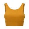L-33 Yoga Outfits Sports Bra Outdoor Exercise Fitness Wear Pull-up Round Neck Hollow-out Back Hem Widened Vest Underwear
