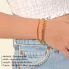 Ссылка цепь Ouriner Curb Bracelets Мужские браслеты классический нержавеющая сталь 4 мм/6 мм/8 мм чары кубин для женщин Fawn22