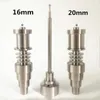 Domeless GR2 Titanium Nails Hookahs 16mm 20mm Dnail Enail Heater Coil Carb Cap Kits For Both Female Male Glass Pipe Water Bong Smoking Accessories