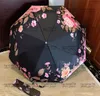 패션 꽃 우산 hipster 자동 접는 럭셔리 우산 최고 품질 야외 여행 디자이너 다기능 태양 우산